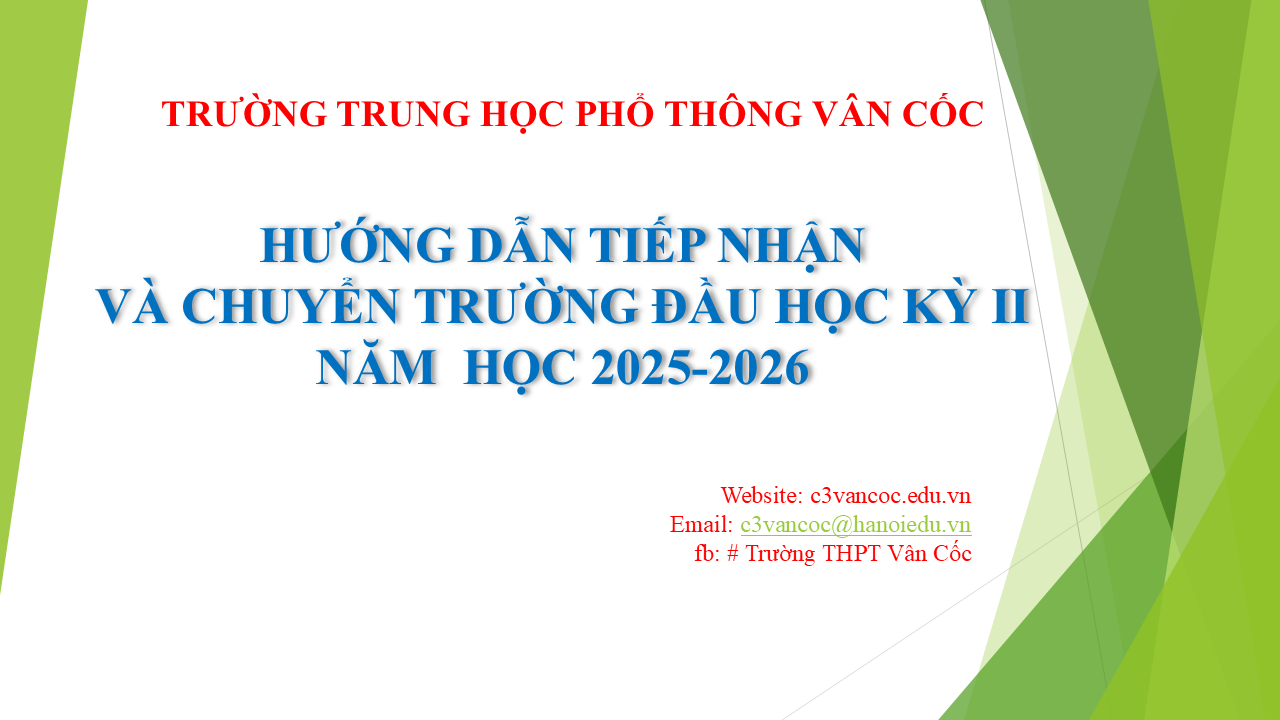 Kế hoạch tiếp nhận và chuyển trường đầu học kỳ II năm học 2025-2026
