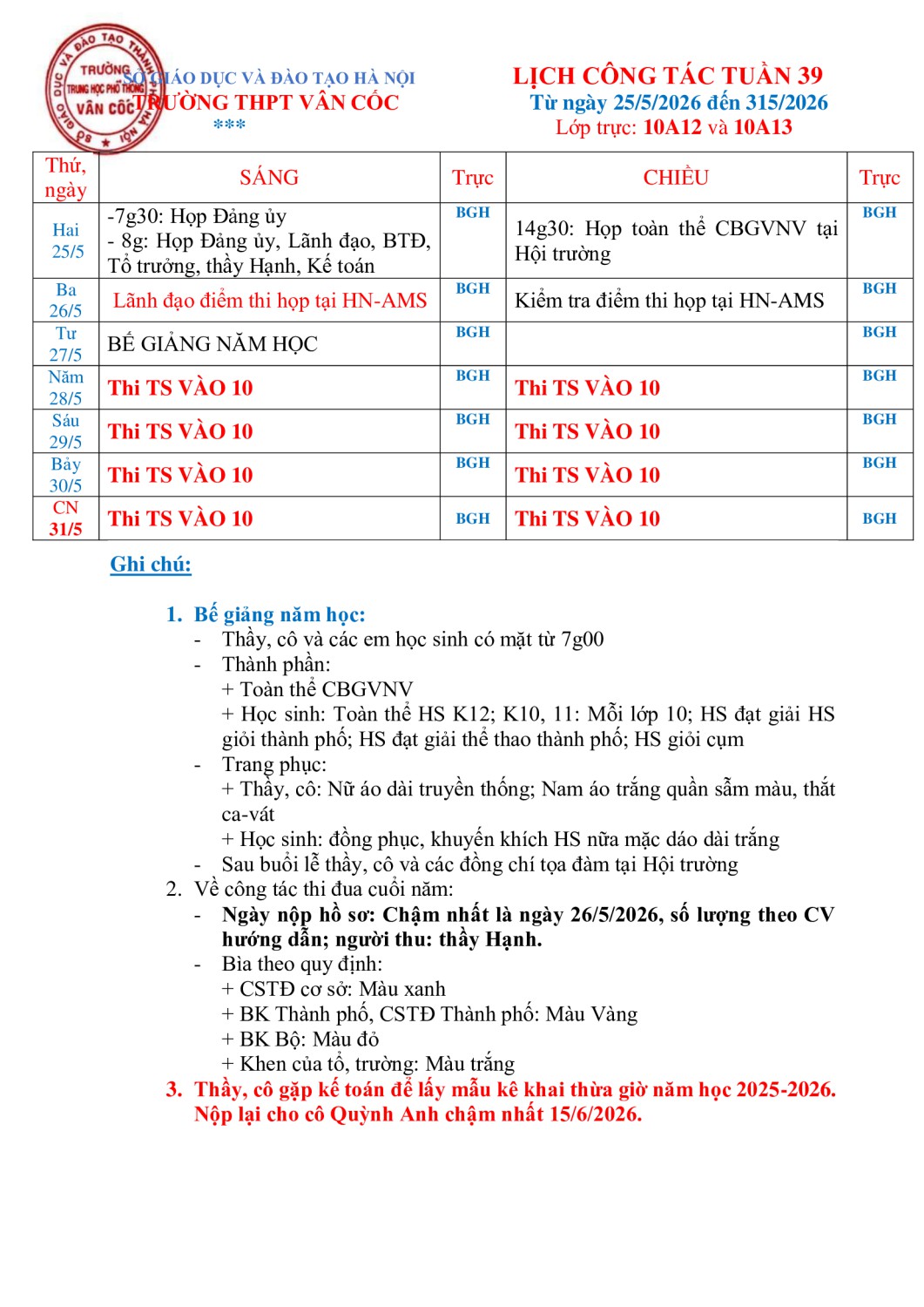 Tuần 39