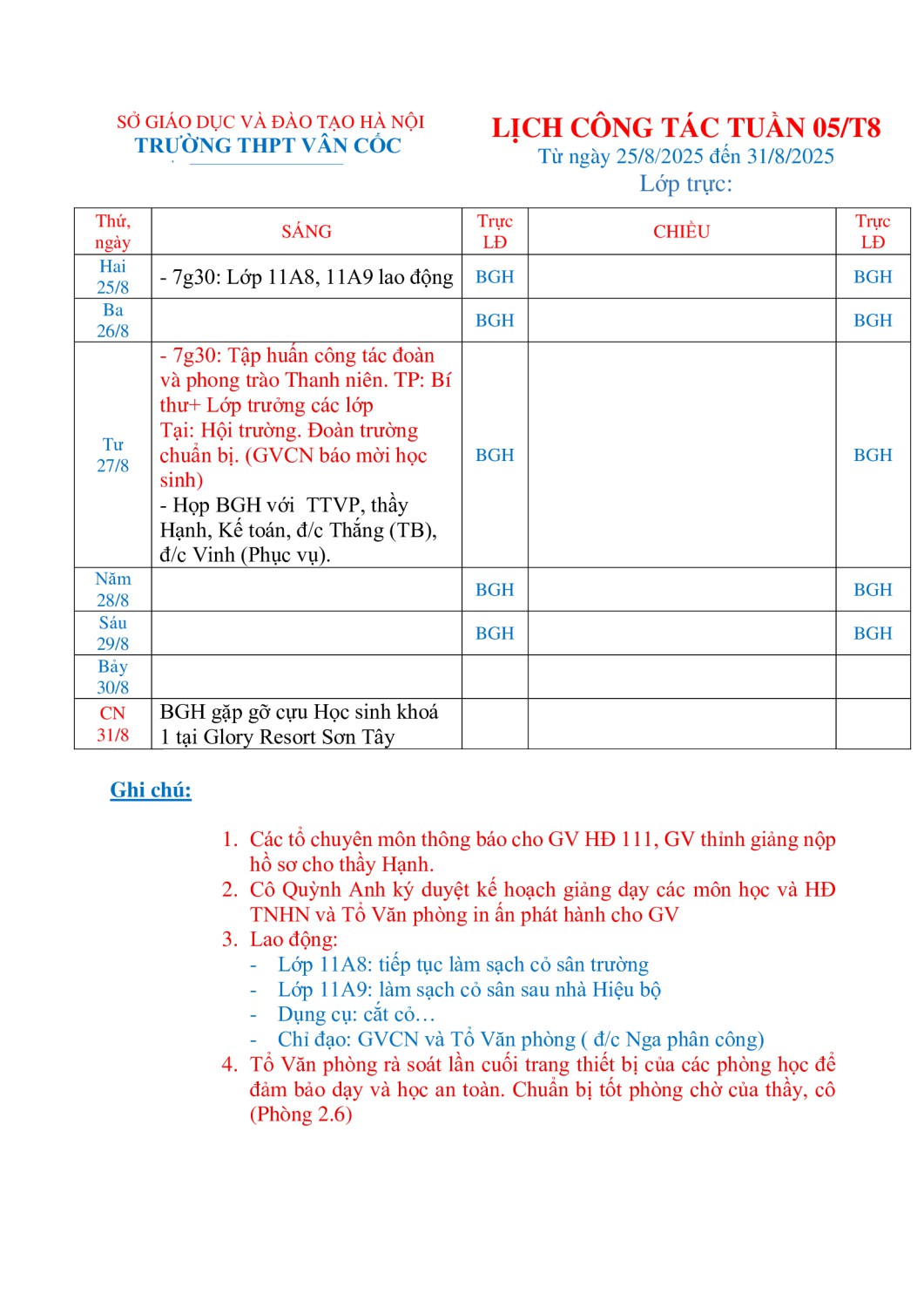 Tuần 5 T8